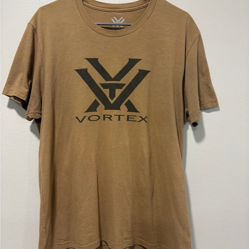 Vortex Men's Tan Logo T-Shirt
